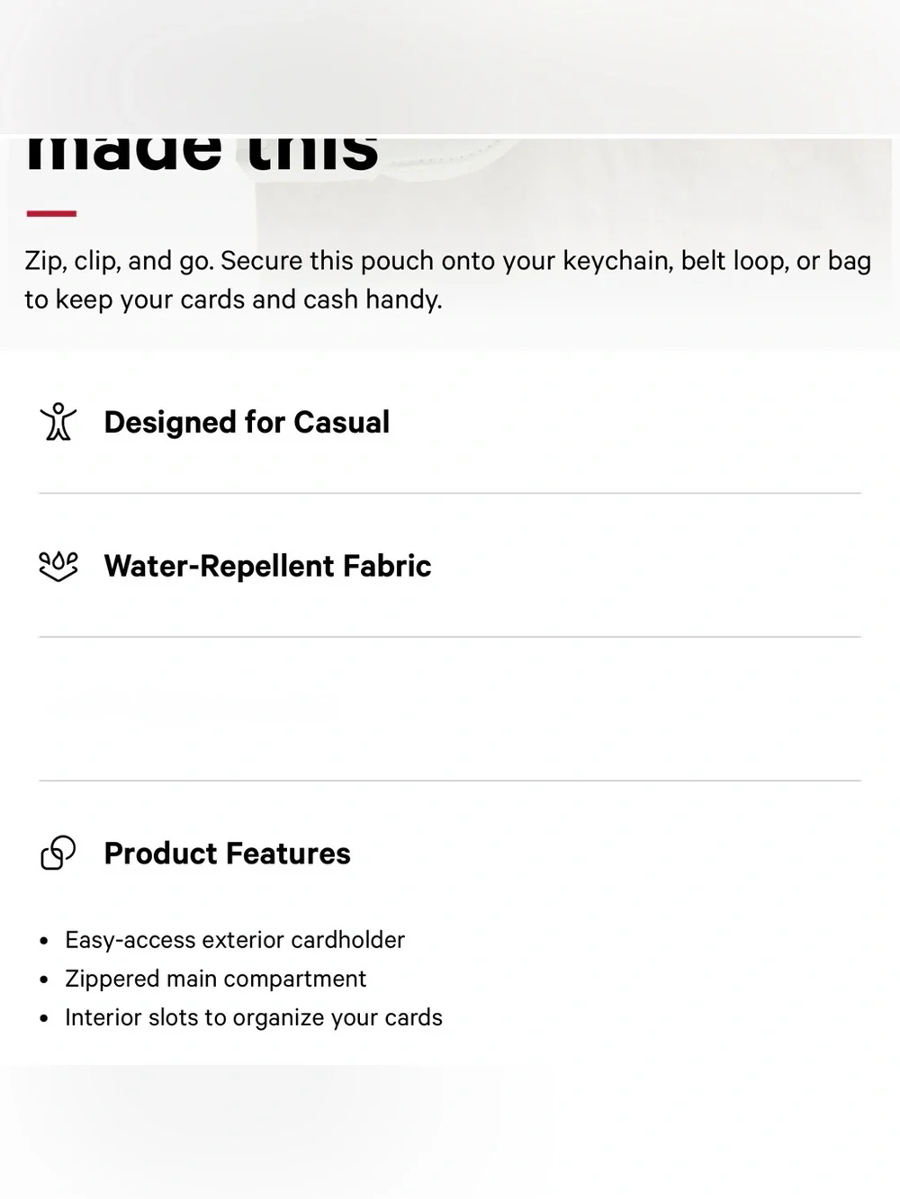 lululemon athletica Red Card Pouch with Silver Clip NWT